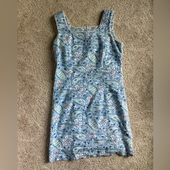 Vintage Lilly Pulitzer blue koi shift dress 4 - Picture 2 of 5